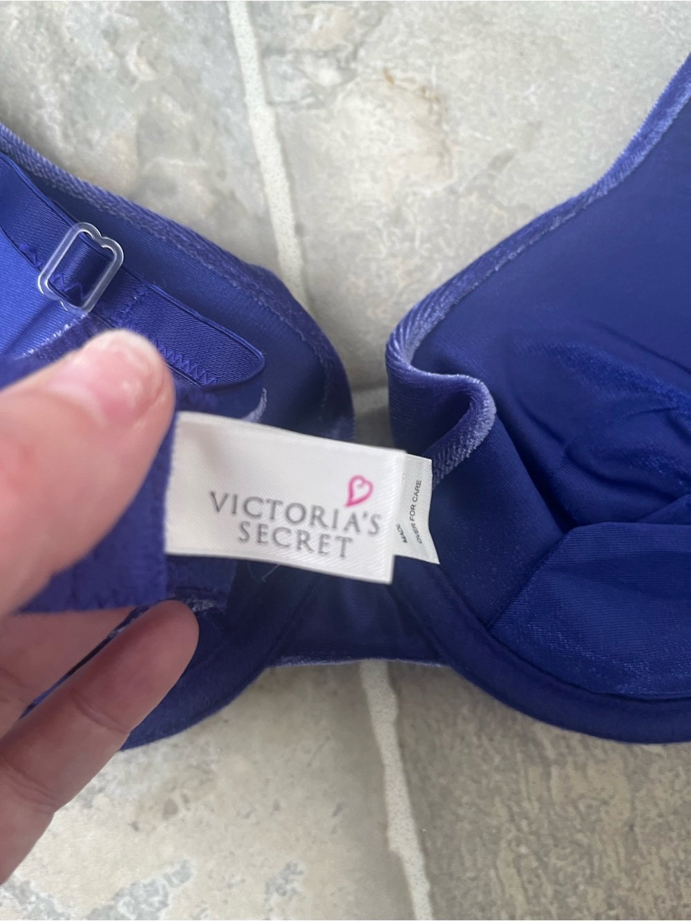 Victoria’s Secret 34B Satin Underwire Demi Bra Indigo Purple  Y2K - Picture 5 of 11
